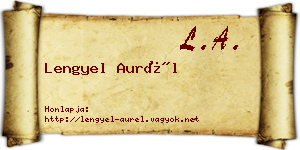 Lengyel Aurél névjegykártya