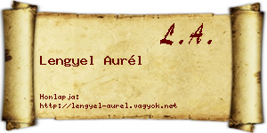 Lengyel Aurél névjegykártya